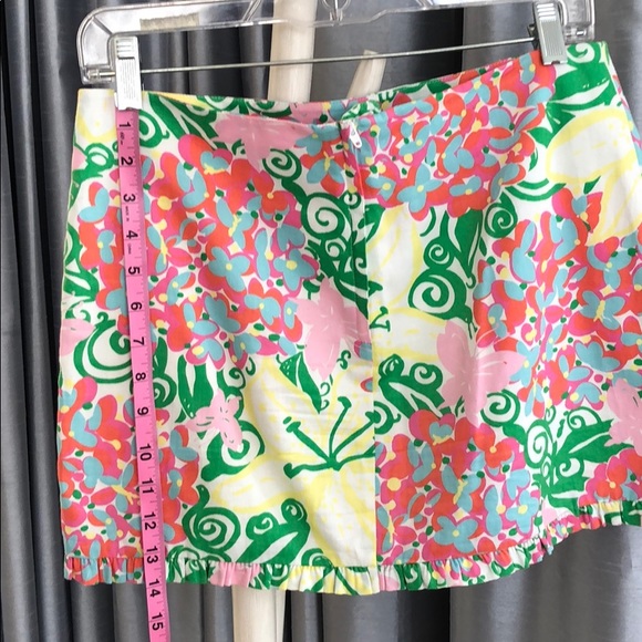 Mini-jupe Lilly Pulitzer Imprimé Tigre Vert/rose - Taille 4, Occasion Très Bon état, Coton
